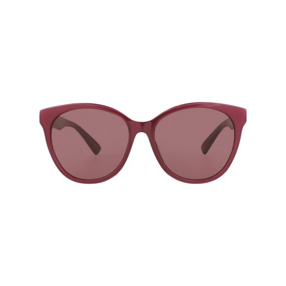 Gucci Round-Frame Acetate Sunglasses Red Womens - Picture 1 of 6